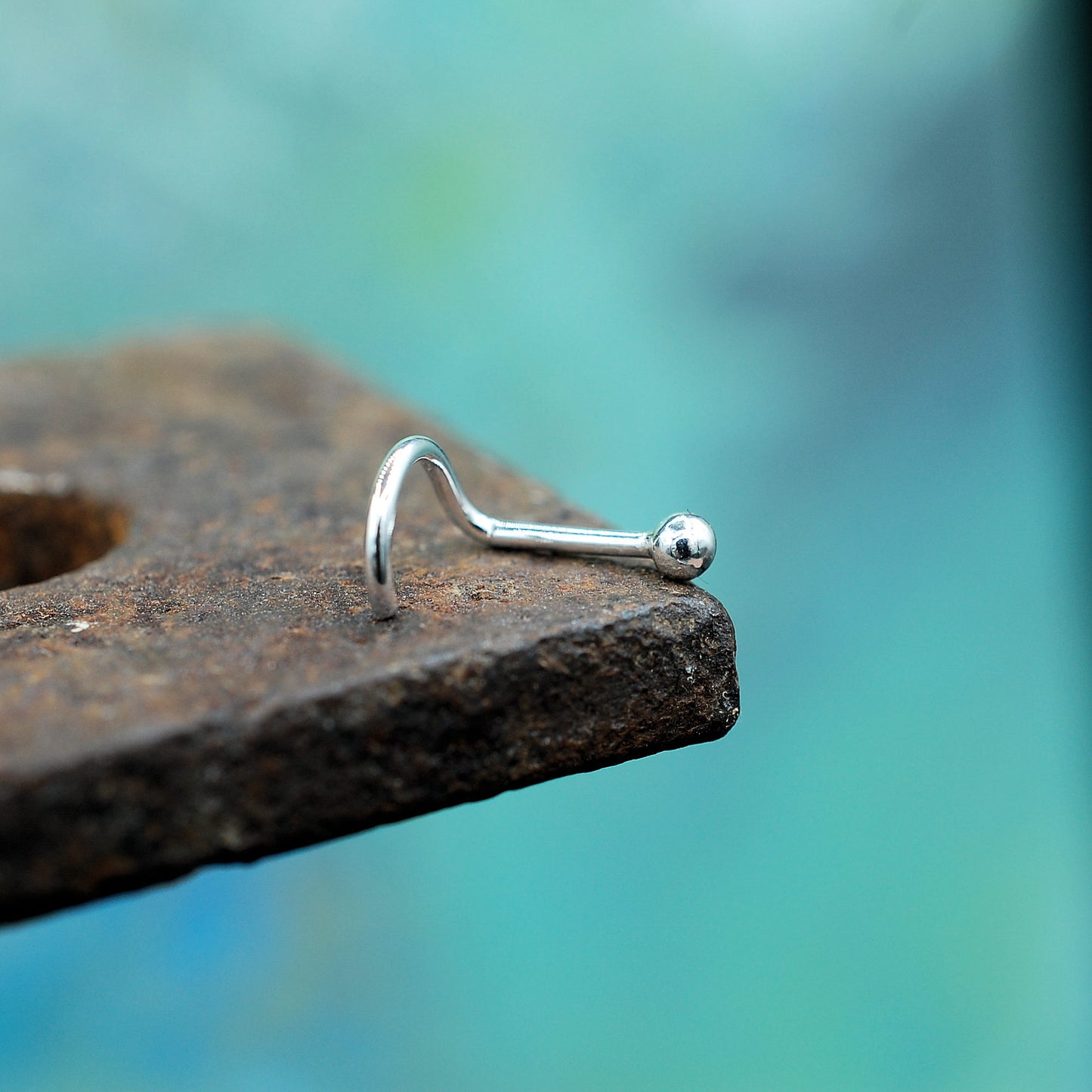 budded silver stud