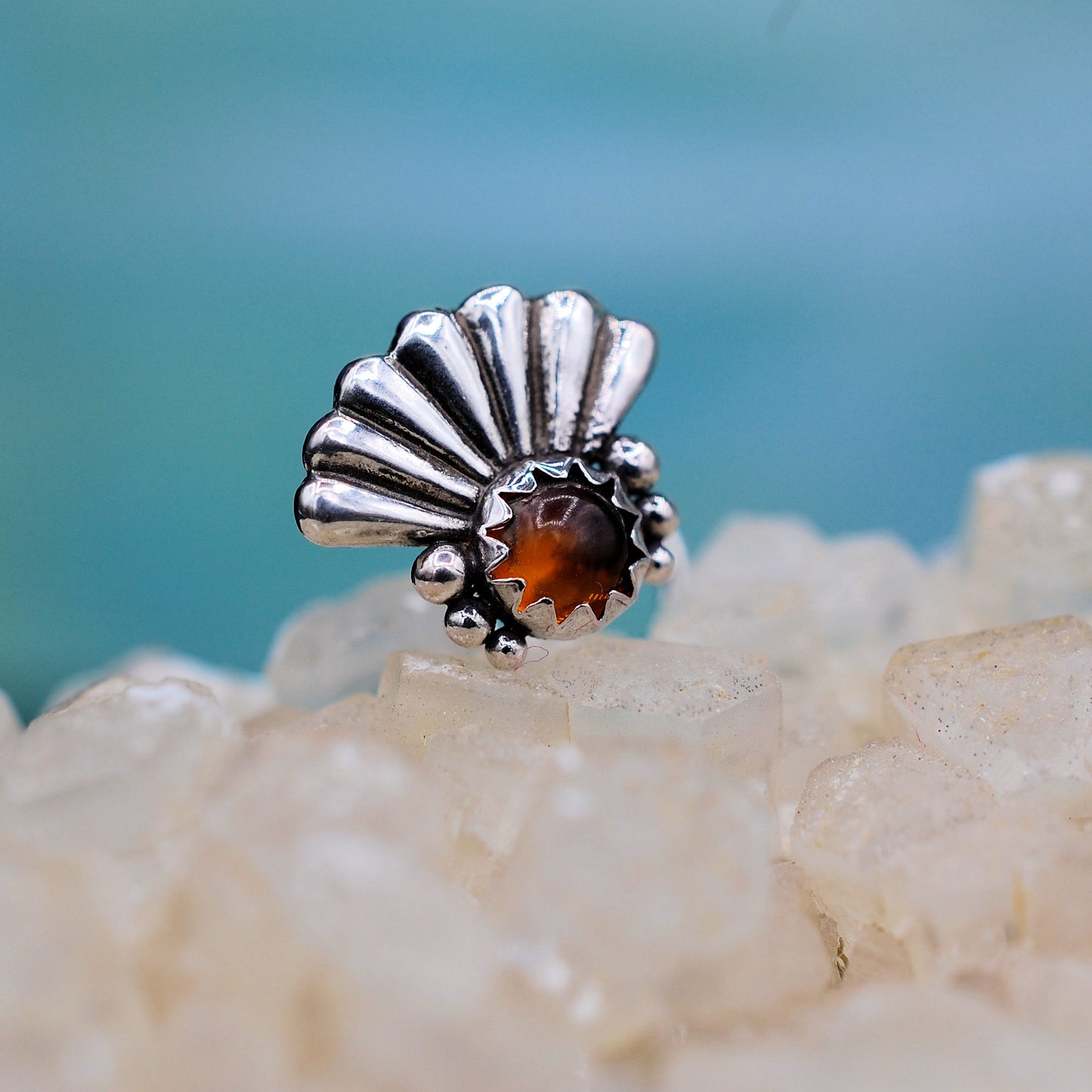 Amber Fan Nose Stud