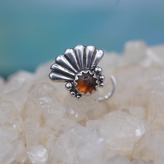 Amber Fan Nose Stud