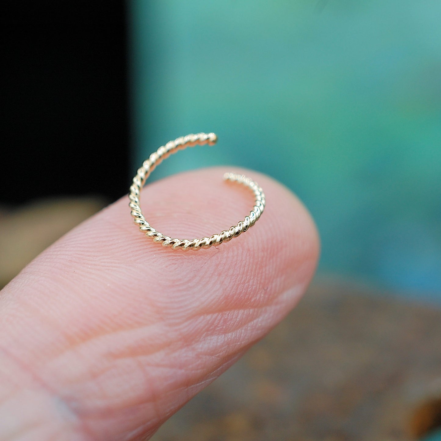 twisted gold nose ring