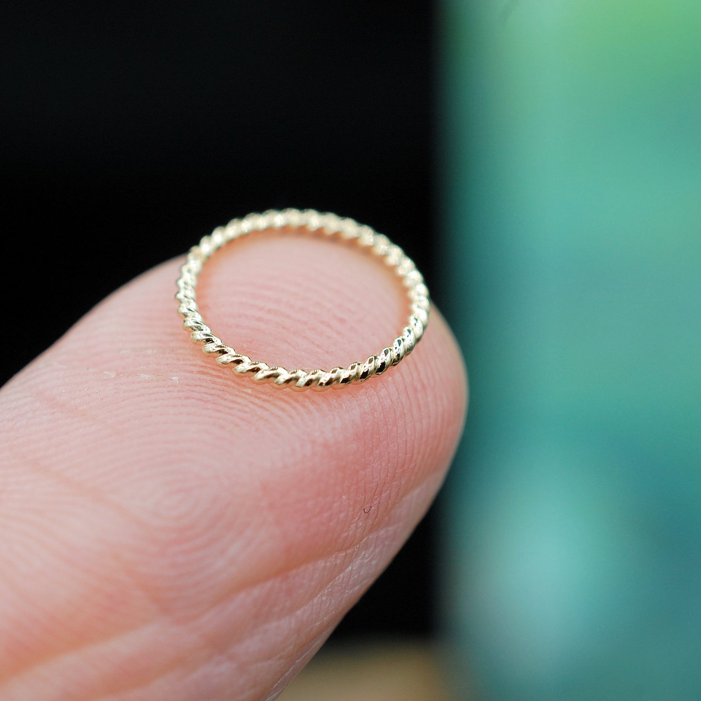 gold twist nose ring hoop