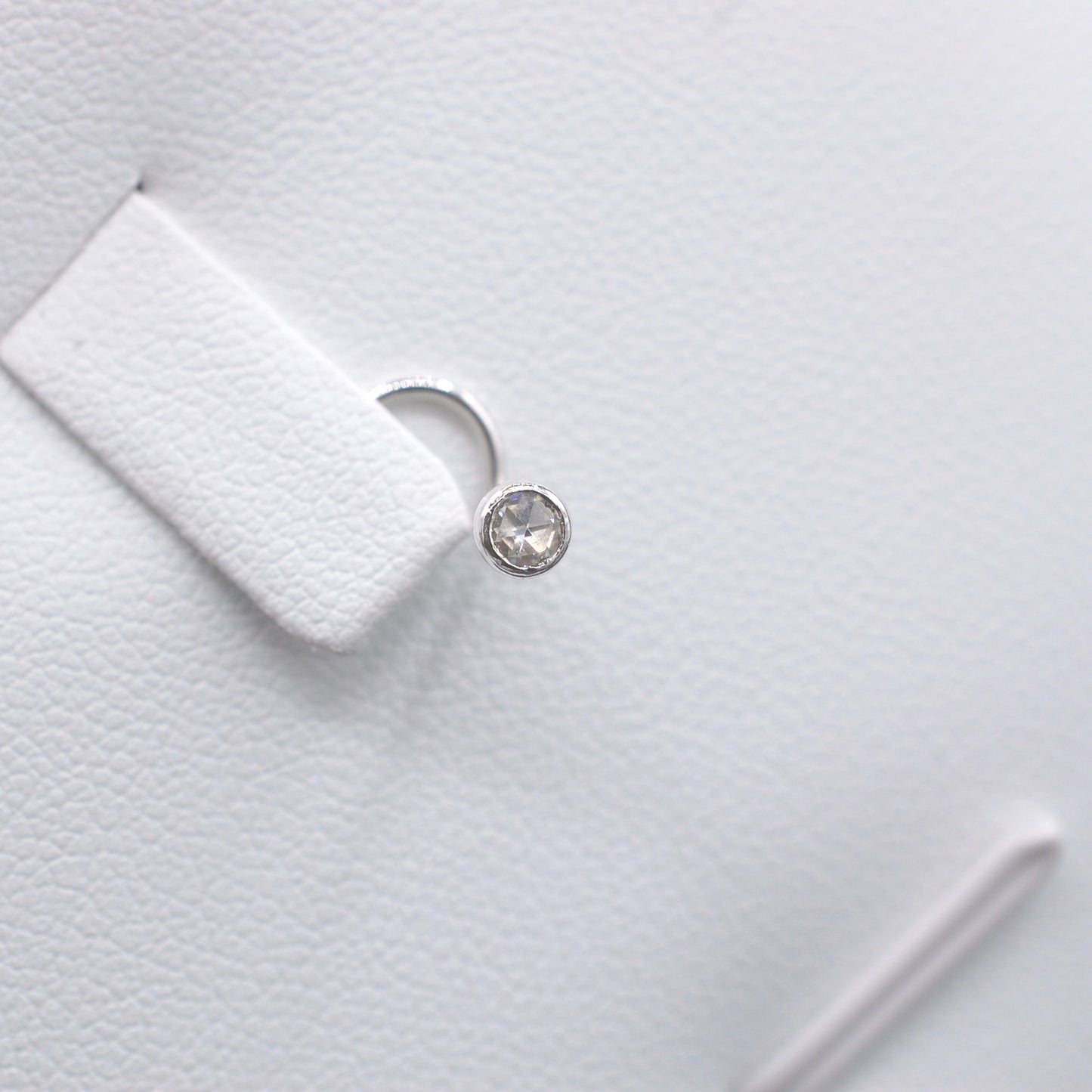 Moissanite in Silver 3mm Nose Stud