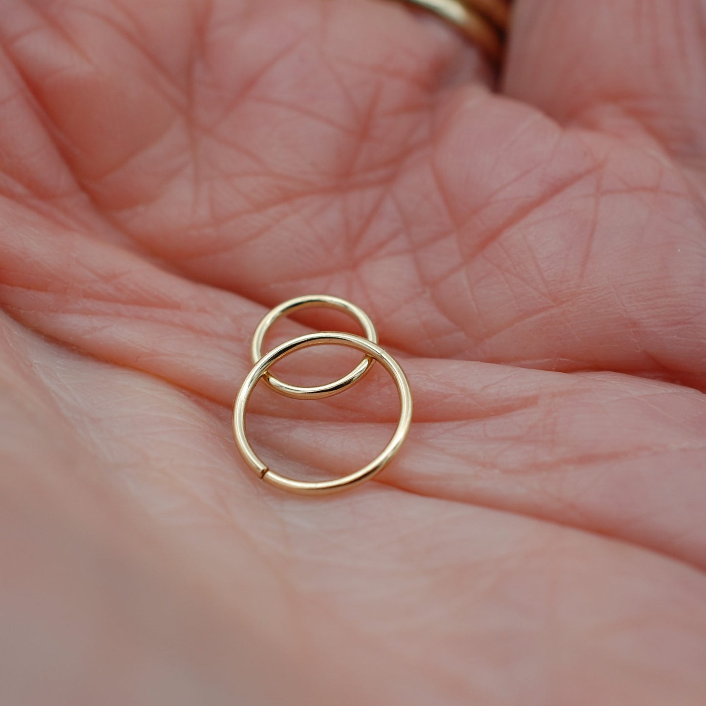 yellow gold nose ring set