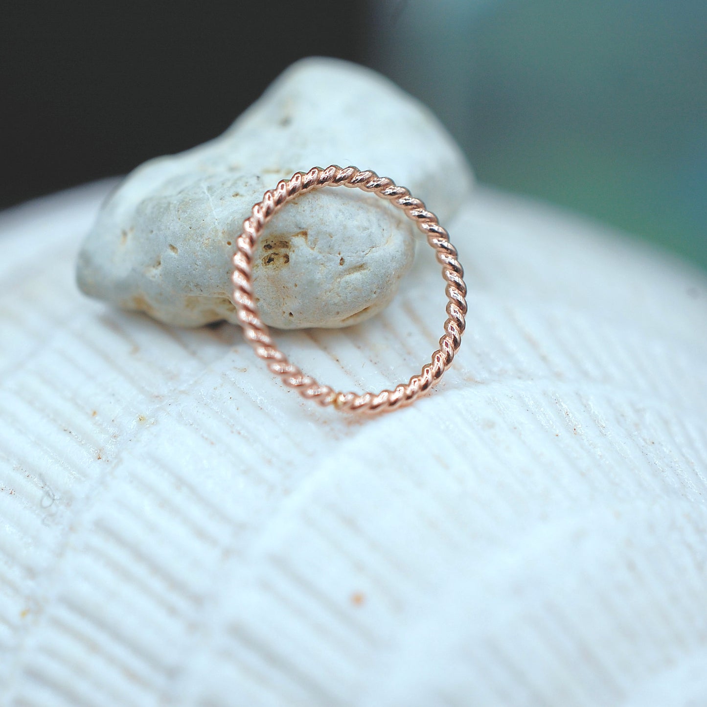 rose gold twist nose ring hoop