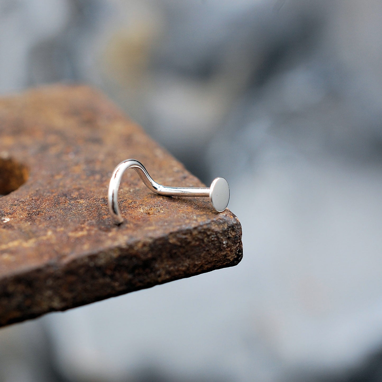sterling silver 3mm dot nose stud