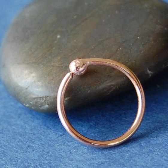 14 karat rose gold nose ring