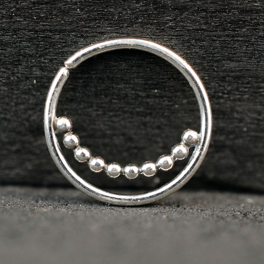sterling silver septum hoop