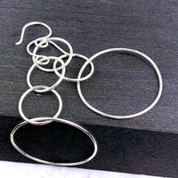 hoop earrings in sterling silver