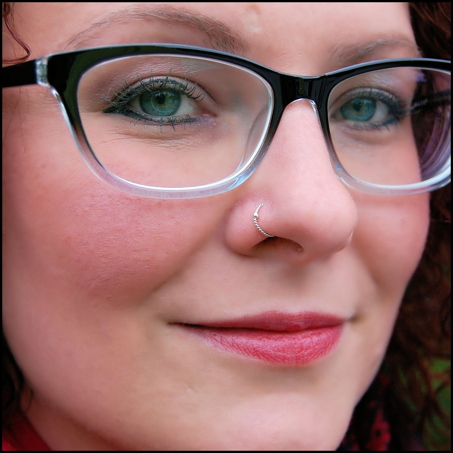 dainty nose ring in sterling silver