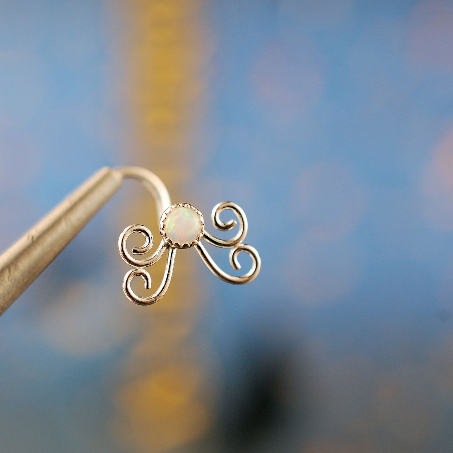 opal nose jewelry