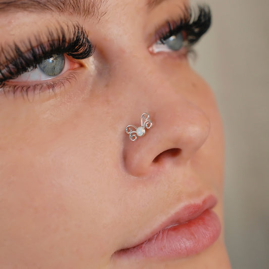 sterling silver nose stud