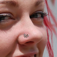 925 sterling butterly nose stud
