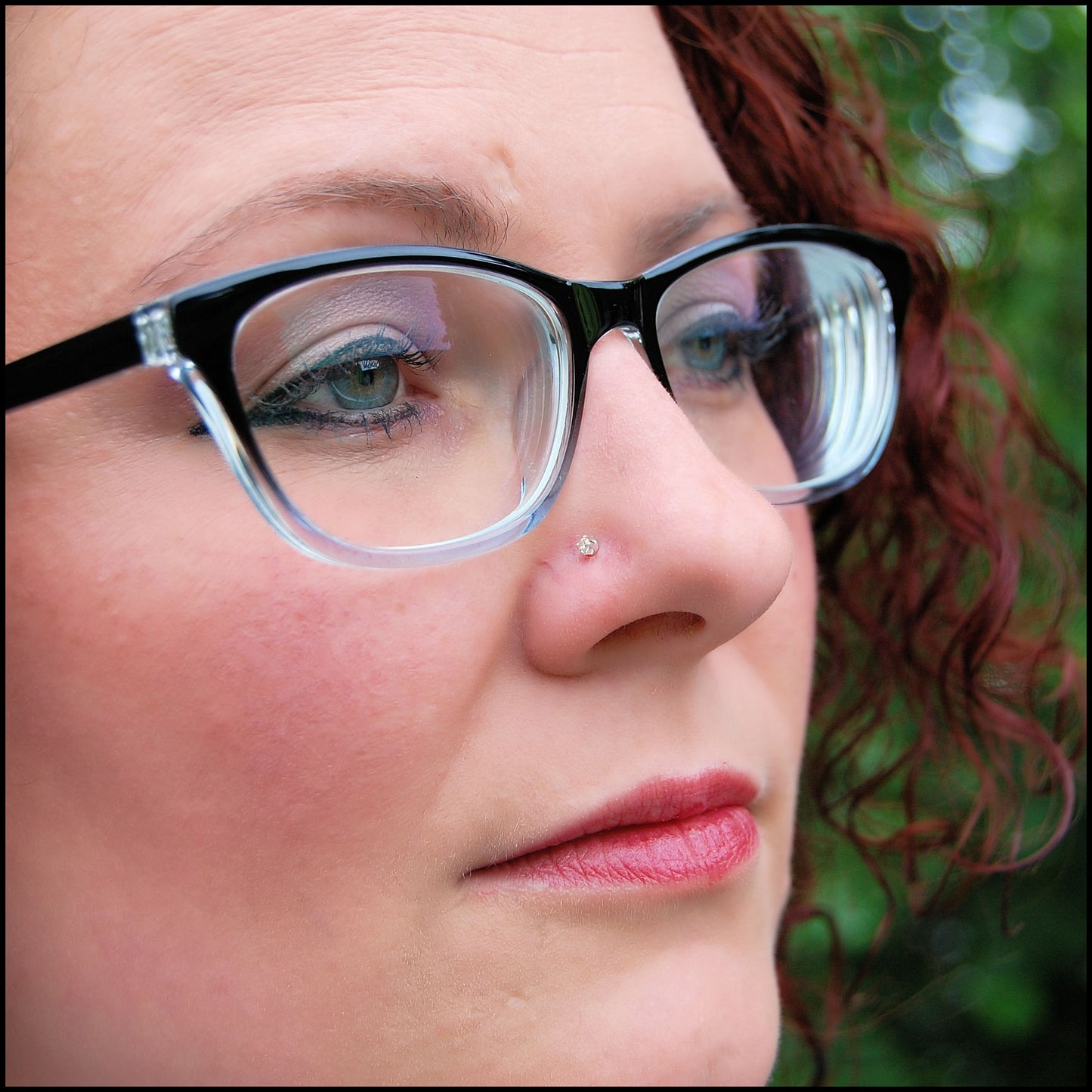 tiny sterling silver nose stud
