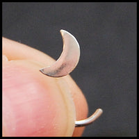 silver crescent moon nose screw nickel-free