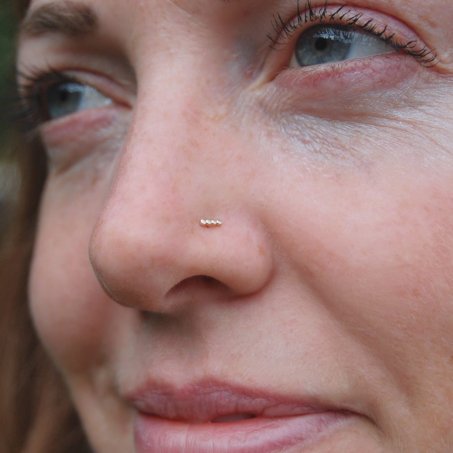 gold bar nose stud nickel free