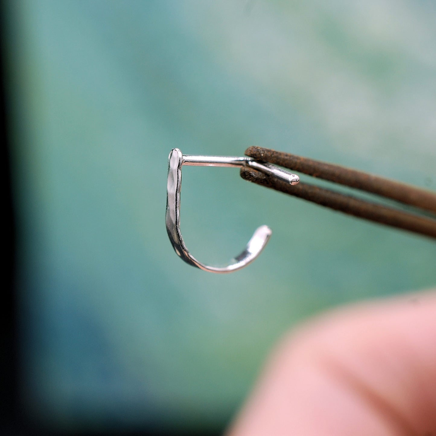 silver nose ring hoop