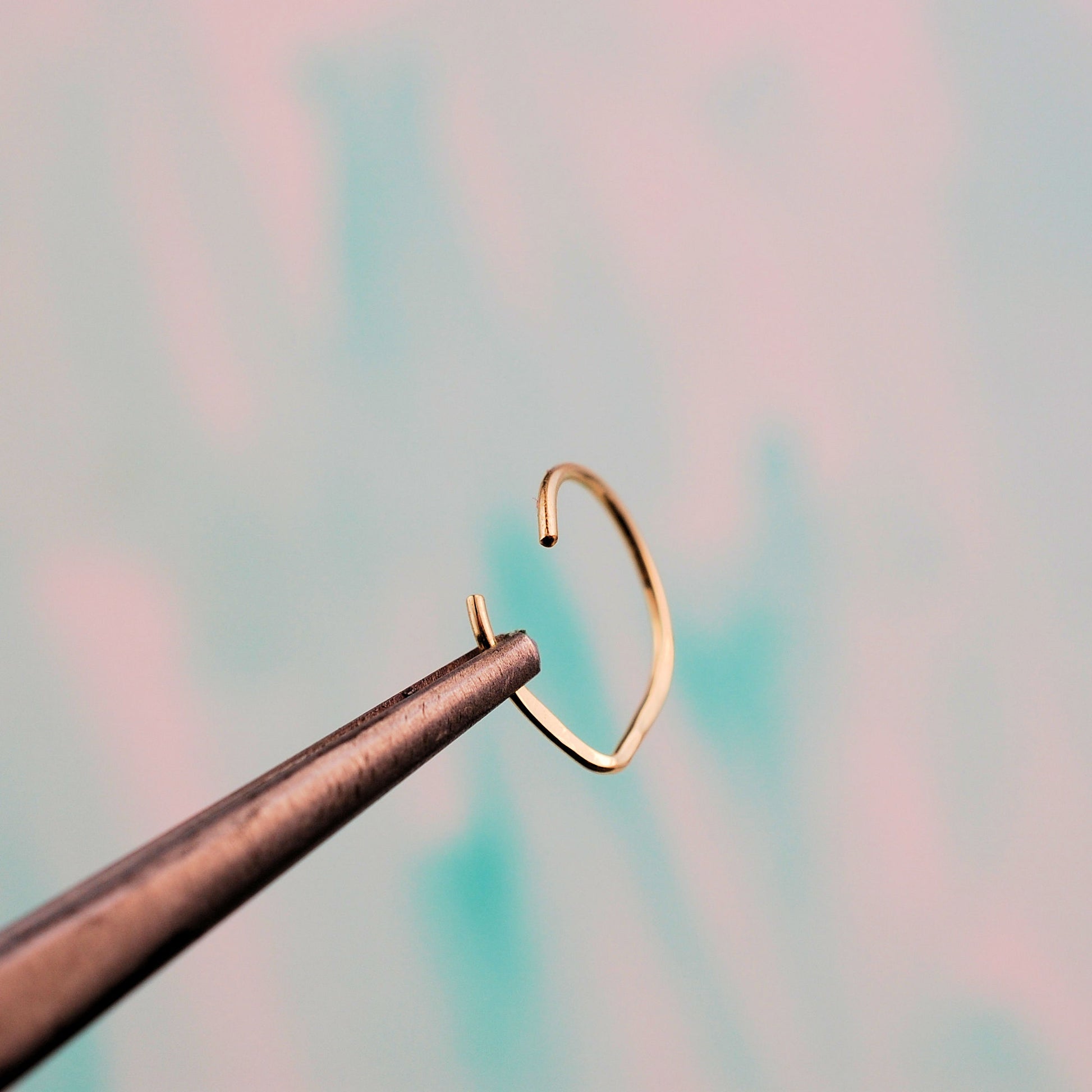 14 karat gold septum jewelry