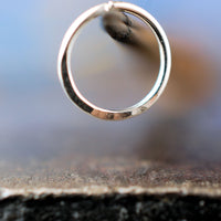 Silver Hammered Nose Ring