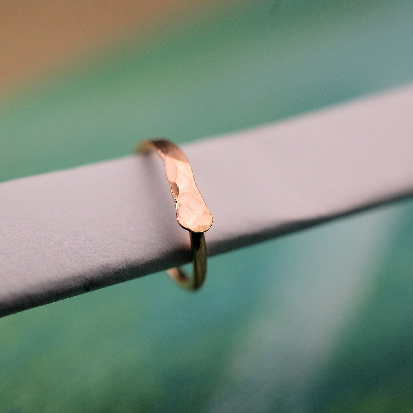rose gold hammered nose ring