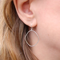 silver hoop earrings medium