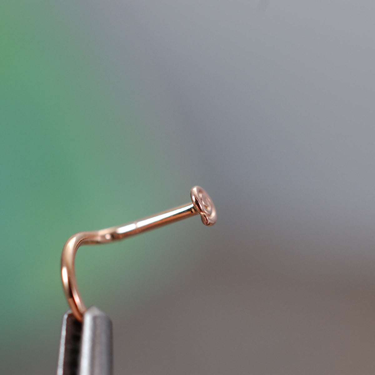 rose gold small spiral nose ring