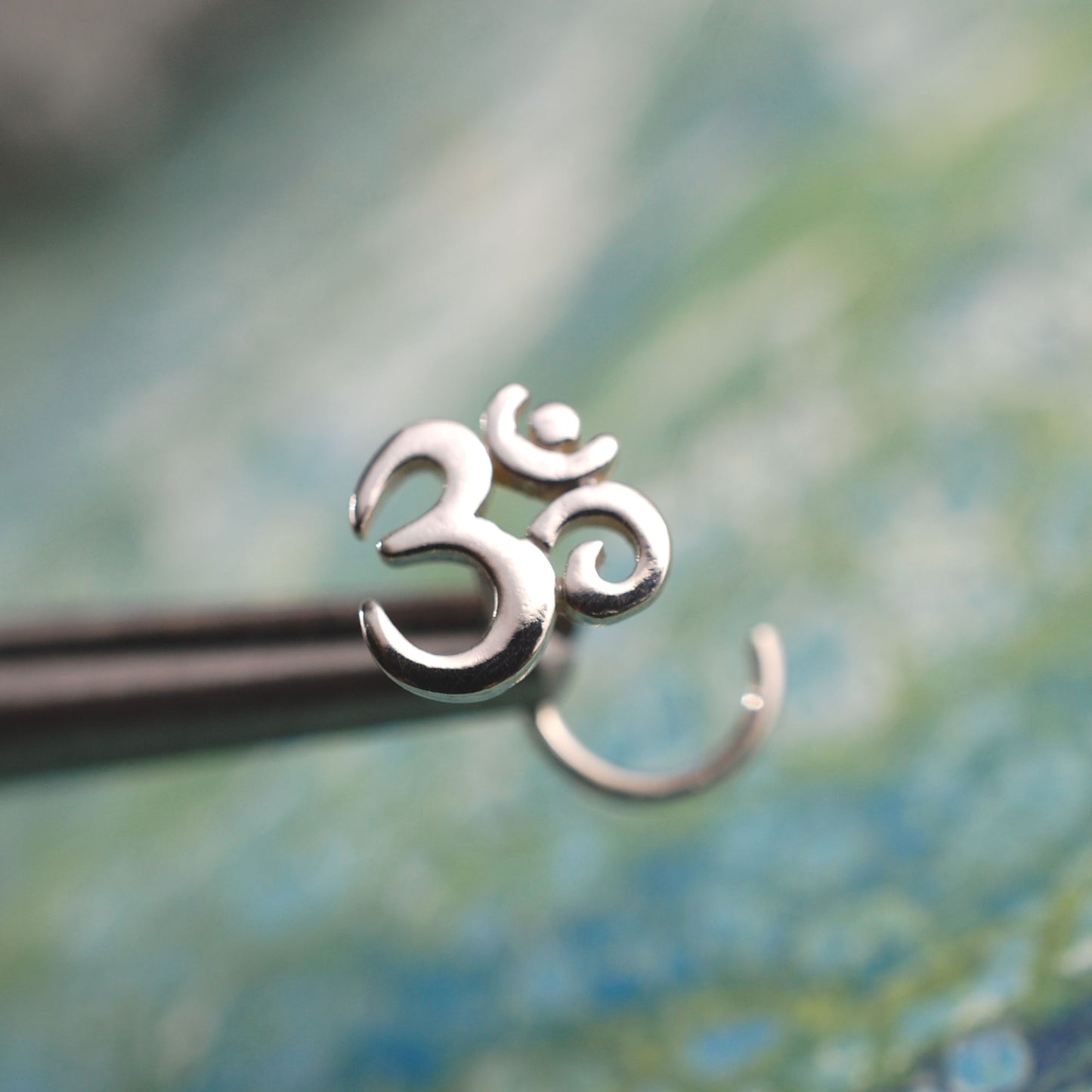 Ohm Yoga Meditation Nose Stud