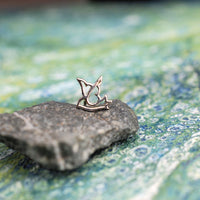 Peace Dove Bird Nose Stud in Sterling Silver