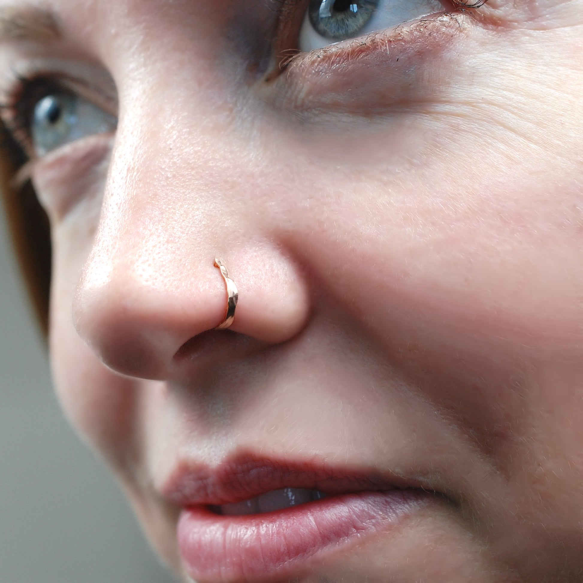 rose gold nose ring cuff