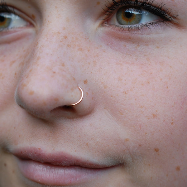 Rose gold 2025 captive bead ring