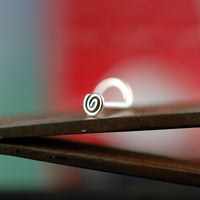 nickel-free sterling silver nose stud with tiny spiral