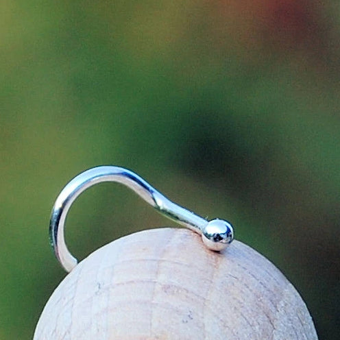 dainty nose stud in sterling silver