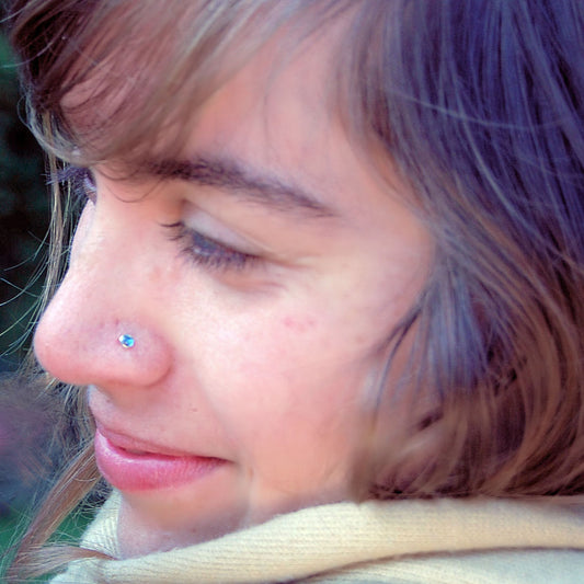 London Blue Topaz Nose Stud
