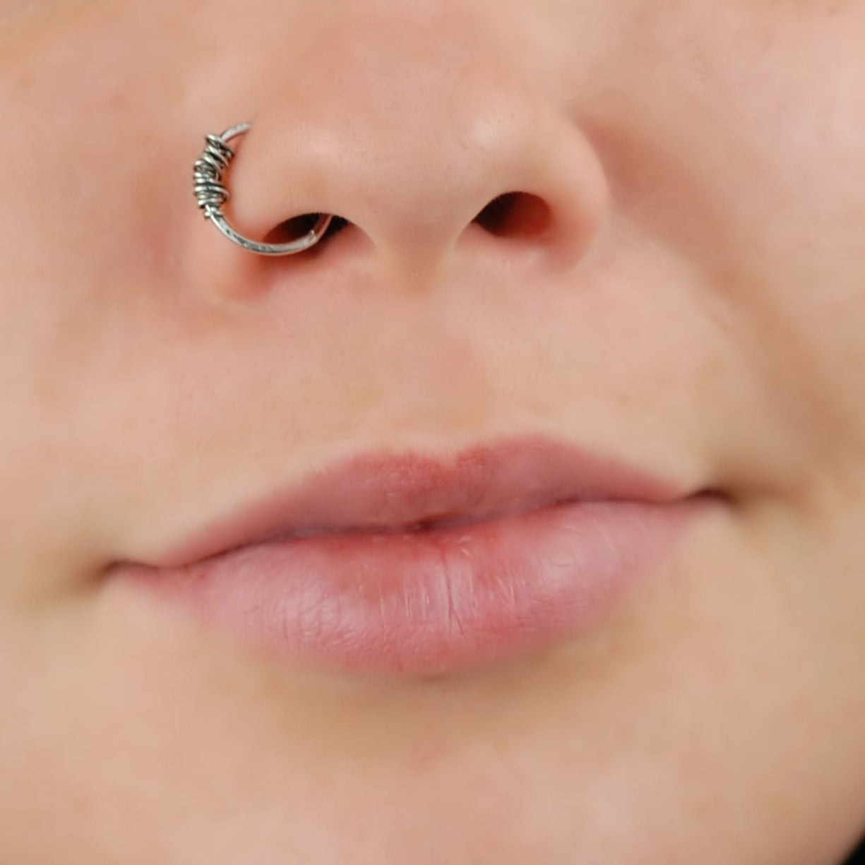 Nostril Piercing How To Put In A Nose Hoop From The Inside L