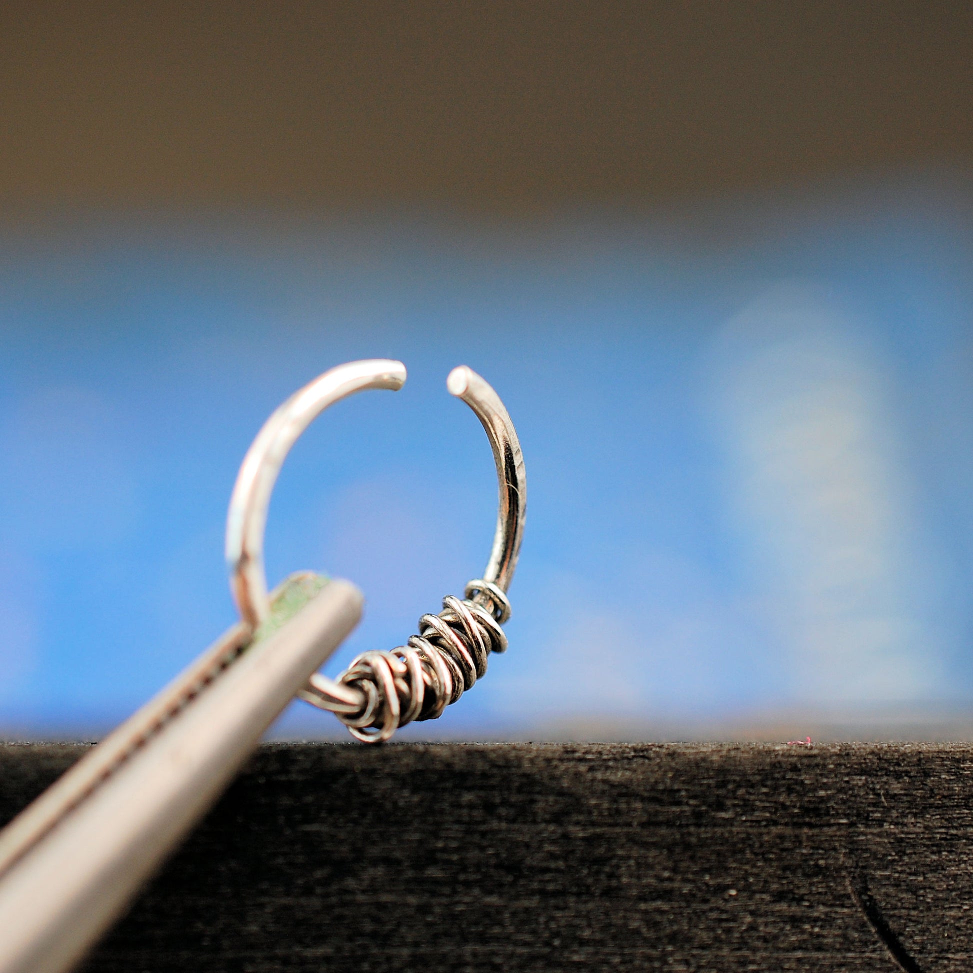 sterling silver septum hoop