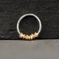 tangled 14k gold septum ring