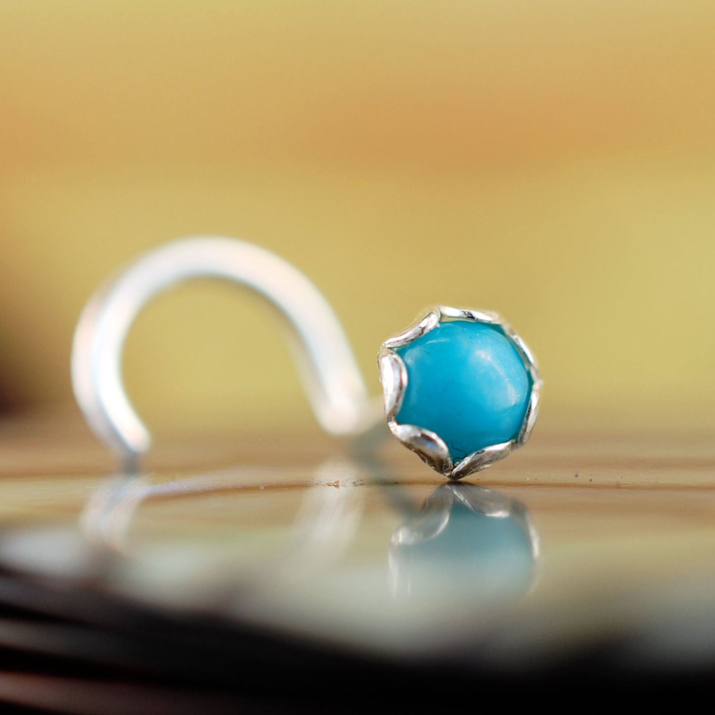 turquoise and sterling silver nose jewelry