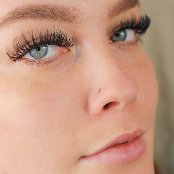 Tiny Silver Nose Stud Rock Your Nose Jewelry Inc