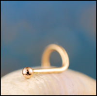 dainty gold nose stud