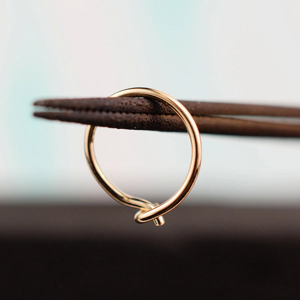 yellow gold nose ring