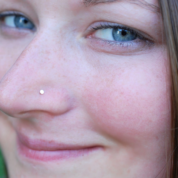 Small gold nose ring stud on sale