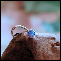 blue opal nose pin