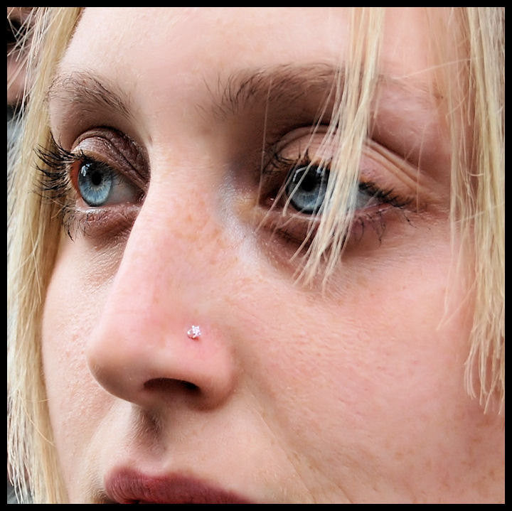 dainty zirconia nose stud in sterling silver