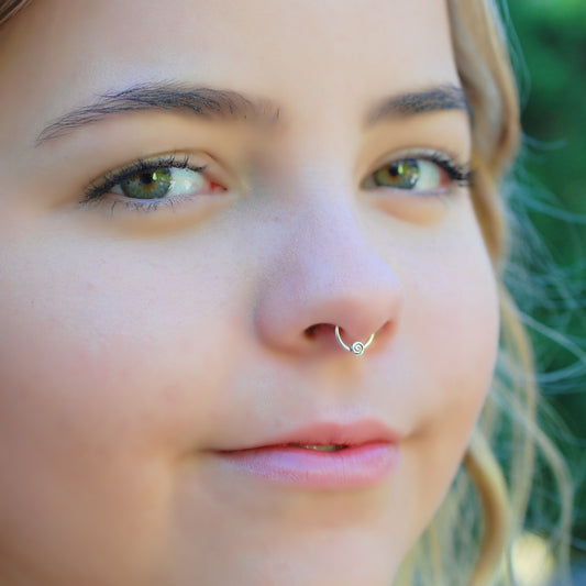 nickel-free sterling silver septum ring