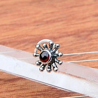 bold unique nose stud in sterling silver