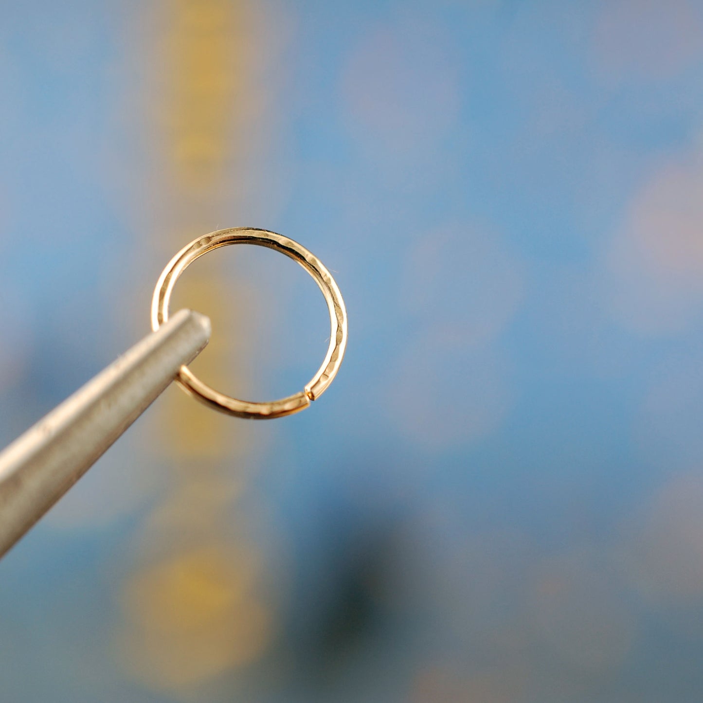 14k yellow gold nose hoop