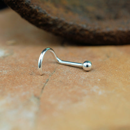 silver budded nose screw