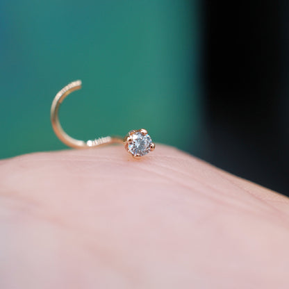 diamond style 2mm nose stud
