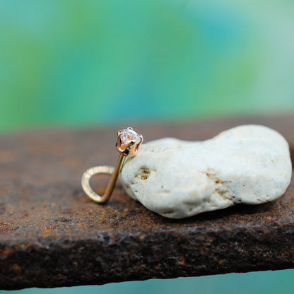 tiny gold nose stud