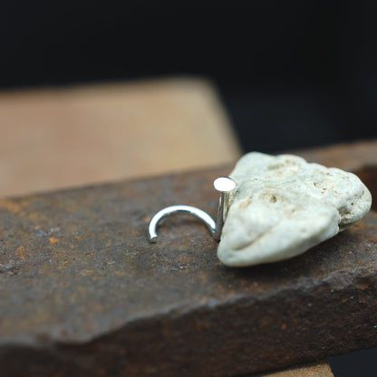 silver dot nose stud 2mm 
