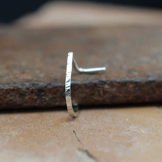 textured nose ring cuff hoop